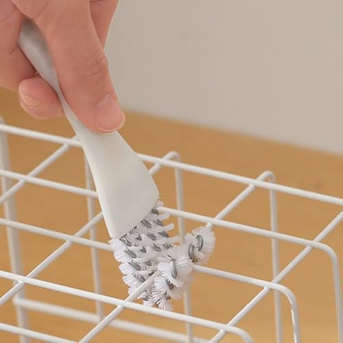4 Pack Cleaning Brush Set with Scraper Heads, for Kitchen Crevices, Oven Racks and Bird Cage Dead Corner Gap Brush ﻿