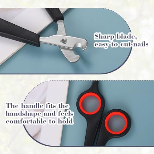 Lasnten 2 Pcs Bird Nail Grinder with Clipper Bird Nail Trimmer File Pet Grooming Tool for Parrot Budgerigars Parakeets Myna Conure Finches Lovebirds(Black) - color: Black