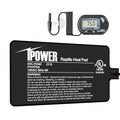 iPower 4 by 7-Inch 4W Reptile Heat Mat, LCD Digital Aquarium Thermometer, Under Tank Warmer Terrarium Heat Pad for Turtles Lizards Frogs and Other Small Animals, Multi Sizes - size: 4 X 7 Inch, style: Pad + Thermometer