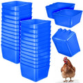20 Pcs Cage Cups Chicken Feeder Waterer, 16 oz, Hanging Bunny Cage Feeder, Chicken Water Bowl for Pet Parrot, Rooster, Parakeet, Gamefowl, Poultry Wire Cages - color: BLUE