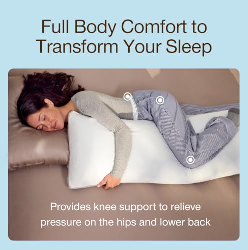 Coop Home Goods Cool+ Adjustable Cooling Body Pillow, 18x52, Cooling Gel Memory Foam & Microfiber, Side Sleeper & Pregnancy Pillow with Cool-to-the-Touch Washable Cover, Breathable Full Body Support - size: Cool+ Body Pillow