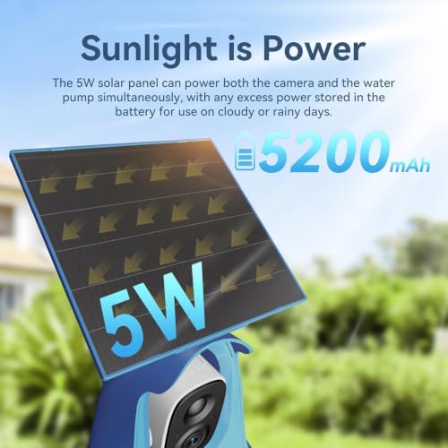 Solar Bird Bath with 2K Camera, Smart Birdhouse Fountain Outdoor | Color night vision, Smart AI species recognition, Solar powered pump, Ideal nature gift for parents & friends