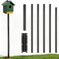 15 FT Telescoping Bird House Pole, Heavy Duty Bat House Mounting Pole | Adjustable outdoor mounting pole with ground socket for Purple Martin houses, birdhouses and bat houses in gardens and yards