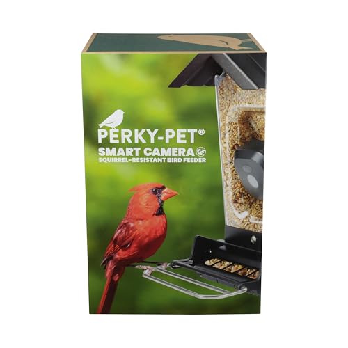Perky-Pet SPCAM Perky-Pet Smart Bird Feeder with Camera - Squirrel-Resistant, 3.5 lb Capacity, Motion Activated 1080p HD, Wi Fi, SPCAM - Camera Feeder Gift Idea