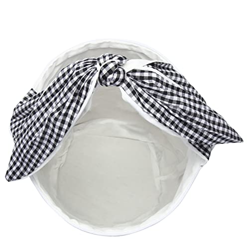 XinblueCo Baseball Basket Easter Baskets for Canvas Easter Egg Hunt Baskets - color: Black Plaid