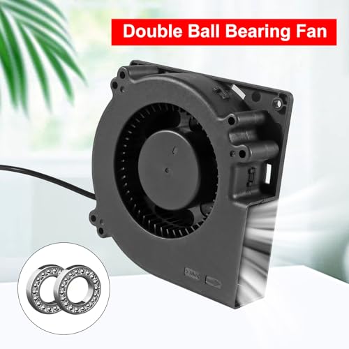 UMLIFE 1 Set PC Fans 120mm (120mm x 32mm) with Variable Speed Controller 3V to 12V, Axial Computer Fan with AC Plug 110V 120V 220V, Vent Fan for PC Cooler Biltong Box Cabinet Receiver Xbox DVR