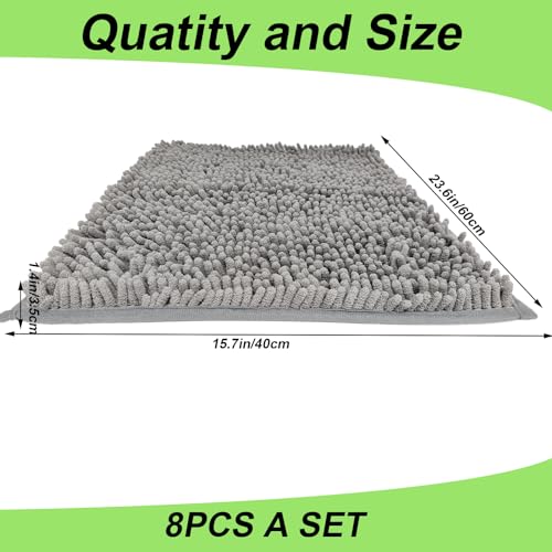 8 pcs Soft Chicken Nesting Pads for Laying Eggs Chenille Velvet Nesting Pads for Chicken Coop Warm Nesting Box Pads 12 x 20 inches