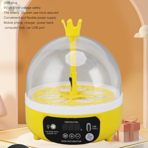 Small Incubators for Hatching Eggs, Mini Egg Incubator for Home Automatic Temperature Humidity Control Eggs Candler Poultry Hatching Machine for Chickens Ducks Pigeons (Auto - size: Auto Turning