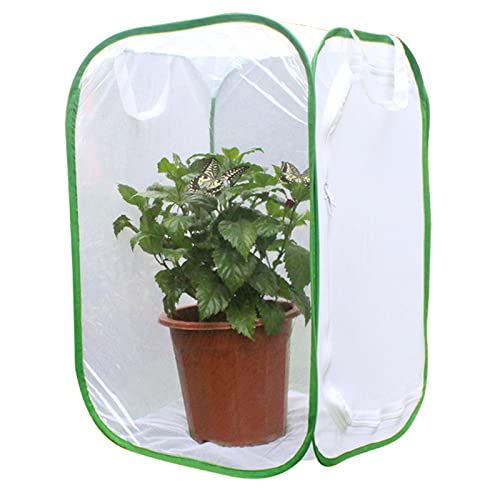 EATAKWARD 36" Mesh Plant Enclosure, Foldable Mesh Cage for Breeding, Grow Tent Plant Cover for Fruit, Vegetables, Pests, Bird and Pest Protection Guard for Flowers and Herbs Pop-Up Cage - size: 35.4'' X 23.6'' X 23.6''
