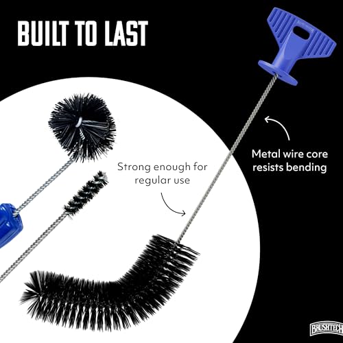 Brushtech Hummingbird Feeder Cleaning Kit - 3 Brush Set (Black/Silver/Blue) | Precision Nylon Cleaning Brushes with Easy-Grip Handles & Multi-Size Design - Reaches Feeder Ports, Bottles & Crevices - style: 3-Piece Kit
