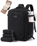LOVEVOOK Travel Backpack for Women Men with Garment Bag, 50L Carry on Backpack as TSA Personal Item Flight Approved, Luggage Daypack Fits 17.3" Laptop, Overnight Business Weekender Travel Essential - color: Black, size: 50L-18.3 Inch-4Pcs