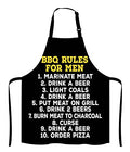 Barbeque Rules For Men BBQ Cooking Funny Novelty Apron - color: Multi Lf261