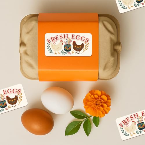 160 Pcs Farm Fresh Egg Carton Labels, Funny Egg Carton Labels Waterproof PET Adhesive Egg Packaging Sticker for Box Container Carton Farm Supplies - color: Funny Style