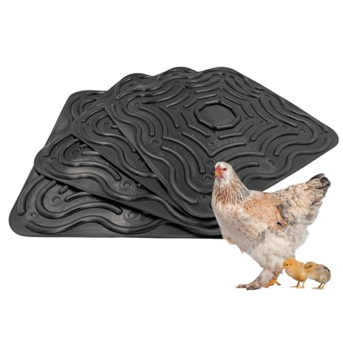 Reusable Silicone Chicken Nesting Box Pads 12x12 in – Washable Coop Liners, Cushioned Anti-Roll Egg Mats, Easy Clean, Cut-to-Fit, Long-Lasting 4-Pack - size: 4 Pack