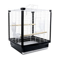 17.5 Inch Small Bird Cage & Travel Carrier – Portable Parrot Cage for Home, Outing, Pet Clinic or Temporary Placement, Suitable for Small Medium Birds Like Parakeets Conures Lovebirds Cockatiels