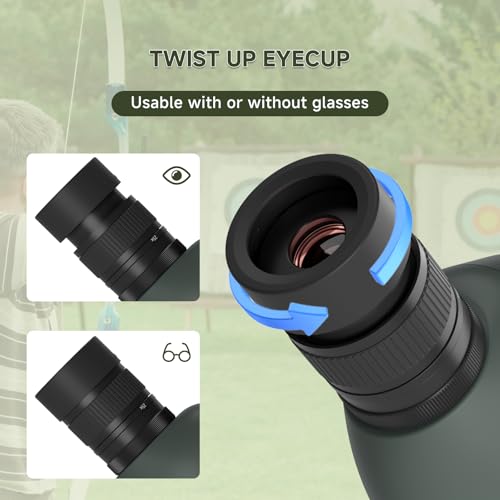 SVBONY SV28 100mm Spotting Scope for Target Shooting, 25-75x Spotter Scope | Long Range Viewing for Bird Watching, Stargazing, Clearly at 300 Yards, FMC HD Optics with Soft Carry Case & Phone Adapter - style: 25-75x100