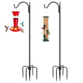 Short Shepherds Hooks for Outdoor, 48 Inch Bird Feeder Pole with 5 Prongs Base, Heavy Duty Shepherds Hook Garden Hook for Hummingbird Feeder, Hanging Lantern, Plant Baskets, 2 Pack - size: 48 Inch