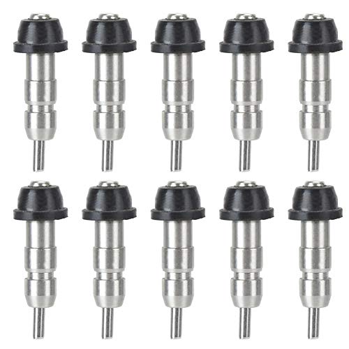 Fdit Poultry Chicken Drinker, Stainless Steel and Rubber, 360 Degree Water Nipples, 10 Pack, 3cm Length