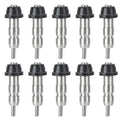 Fdit Poultry Chicken Drinker, Stainless Steel and Rubber, 360 Degree Water Nipples, 10 Pack, 3cm Length
