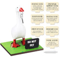 Relaxweex 10 Pcs Magnetic Goose Key Holder Wooden Base with Interchangeable Signs Writable Signs Chalk Accessories for Magnetic Key Holder Cute Resin Statue Decor(Goose Not Included) (Positive) - style: Positive