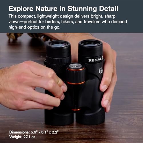 Celestron Regal ED 8x42 Binoculars with ED Glass for Birding & Nature | Premium ED Optics, Phase, Dielectric Coated BaK–4 Prism, Fully Multi–Coated Glass, 4.9 ft Close Focus, Tripod Adaptable - size: 8x42mm