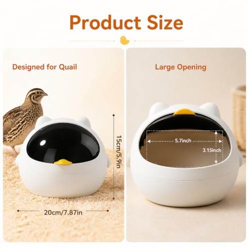 Quail Nesting Box, Space Capsule Quail House with Interactive Door, Cozy Detachable Tabletop Bird Hut for Cage, Nido para Pajaritos for Quail, Parakeet, Pigeon, Small Bird