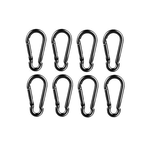 8 Pcs Carabiner Clip Spring Snap Hook - M5 1.97 Inch Heavy Duty Snap Hooks Quick Link for Hiking Camping Fishing Swing Hammock, 200lbs Capacity - color: M5 (1.97Inch)-8Pcs