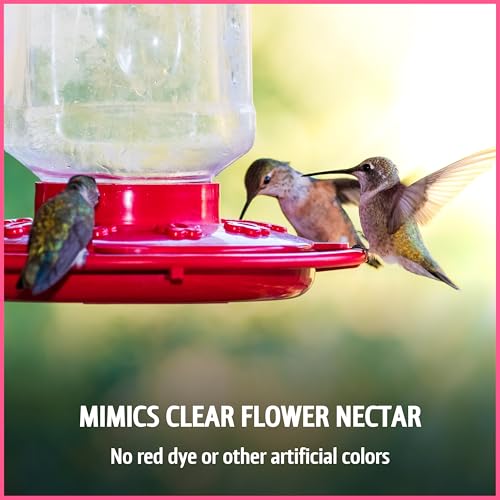 Pennington Electro-Nectar Hummingbird Nectar Ready to Use 64-Oz Bottle | With electrolytes, no added color, naturally clear, humming bird nectar, for bottom fill, top fill and dish feeders