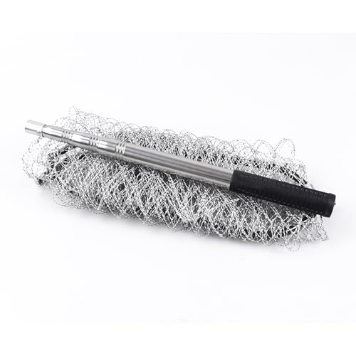 Chicken Catching Net Bird Net with Telescoping Pole, Strong Stainless Handle Full Extended to 48 Inches