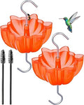 Ant Moat for Hummingbird and Oriole Feeders to Guard Against Ants Protecting the Sugar Nectar Water, Cleaning Brushes Included (Red 2 Pack)