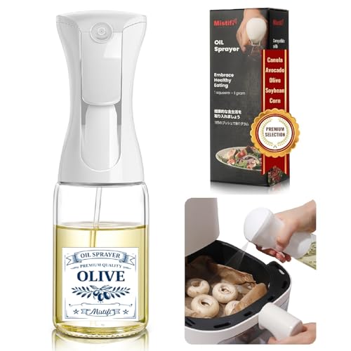 Oil Sprayer 150ml glass bottle. Upgraded Version.Fine Mist Spray Bottle for Air Fryer, Olive Oil, Avocado Oil, Healthy Nonstick Frying, Commercial & Home Kitchen Use (PS88604) - style: PS88604