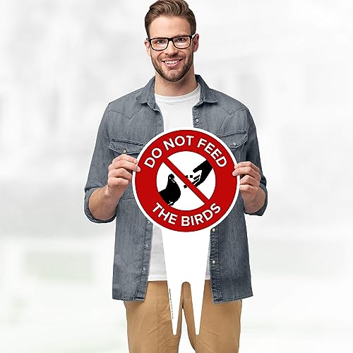 Do Not Feed the Birds, 11"x21", Heavy Duty Integrated Ground Stakes Indoor/Outdoor Use, Rust Free Aluminum Composite, Made in USA by My Sign center - color: Birds, size: 11"x21"