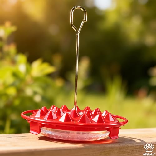 Hummingbird Feeders for Outdoors Hanging (2 Pack) 25 Ports 16 oz Nectar Capacity, Ant Wasp Bee Proof, Leak-Proof with Sealing Ring, Reinforced Hanging Hook, Easy to Clean by Includes Cleaning Brushes - size: 16 oz