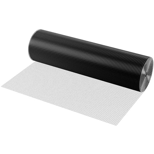 VEVOR Hardware Cloth, 48'' x 100' 1/2inch Galvanized Wire Mesh Roll, 19 Gauge Chicken Wire Fencing Roll, Vinyl Coating Metal Wire Mesh for Chicken Coop Barrier, Rabbit Snake Fences, Poultry Enclosures - size: 1/2inch 48'' x 100'