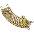 19.7 x 7.87 Bird Seagrass Mat Natural Seagrass Woven Net Rat Cage Accessories Bird Foraging Chew Wall Toys Climbing Rope Ladder Chew Toys for Parrots Cockatoos Lovebird Cockatiel Hamster Parakeet
