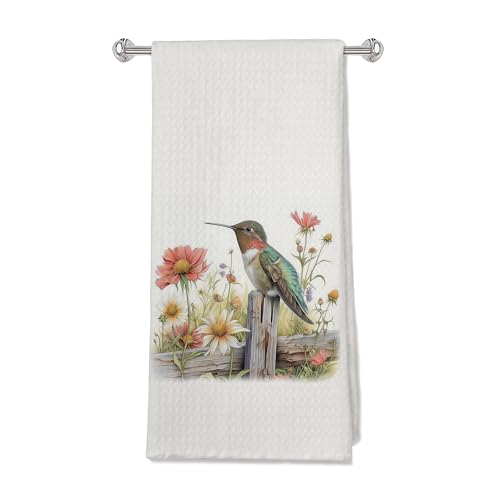 Vintage Botanical Bird Kitchen Towels, Bird Lovers Gifts Dish Tea Towels for Kitchen, Classic Cottagecore Floral Birding Decorative Hand Towel for Bathroom, 16x24 Inches - color: Color 17