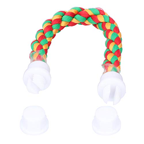 Bird Toys, Colorful U Shape Cotton Rope Bird Resting Perches Shelf Standing Climbing Playing Birds Cage Accessories