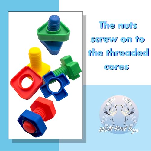 1059 Pk4 Jumbo Bird Bolts - Brightly Colored Plastic Interactive Foot Toys, Big Chunky Pieces, Easy to Turn, Excellent for Medium Size Pets Like African Grey Cockatoo Amazon