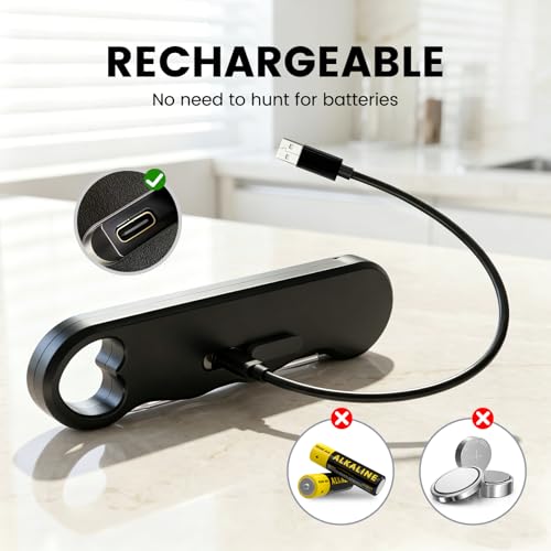 0.3s Fast Read Meat Thermometer – USB-C Rechargeable,Black | Digital instant read for BBQ, baking, and candy –no batteries needed - color: Black