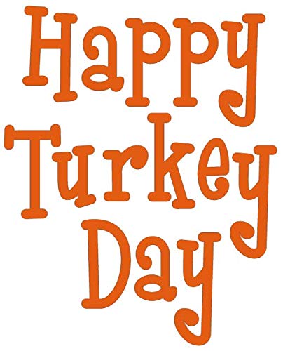 Infusion Round Teacher Stamp, Holiday, 3/4'' Self-Inking Rubber Stamp - Happy Turkey Day - Orange Ink - color: Happy Turkey Day