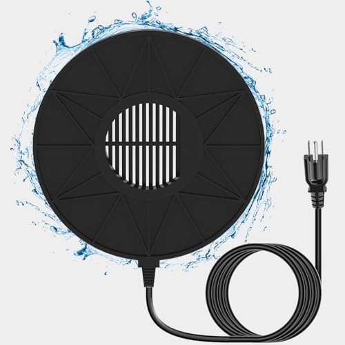 Fortrek Bird Bath Heater for Outdoors in Winter, 70w Birdbath Deicer Thermostatic Controller Water Heater with 5FT Cable for Birdbaths, Chicken, Duck, Livestock, Poulty, Animal, Tank, Buckets
