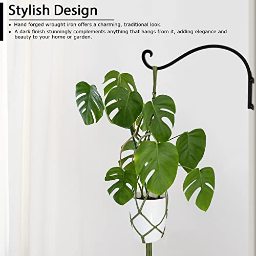 12 Inch Plant Hangers Outdoor,6 Pack Heavy Duty Plant Hanger Bracket | Hanging Basket for Plants Outdoor Brackets,80lbs Weight Capacity for Hanging Baskets,Bird Feeders,Lanterns and Wind Chimes - size: 12inch-6pcs