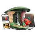 2 Smart Bird Feeder with Camera, AI Identifies Bird Species, Dual-Lens 2K Camera for Live Streaming & Close-Up Photos, Solar-Powered Backyard Birdwatching Gift
