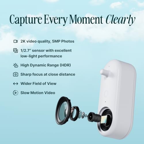 Birdbuddy Solar Hummingbird Feeder with Camera, AI Bird ID, 2K Video, Photo | 2K video quality, 5MP Photos, 1/2.7” sensor with excellent low-light performance, High Dynamic Range (HDR)