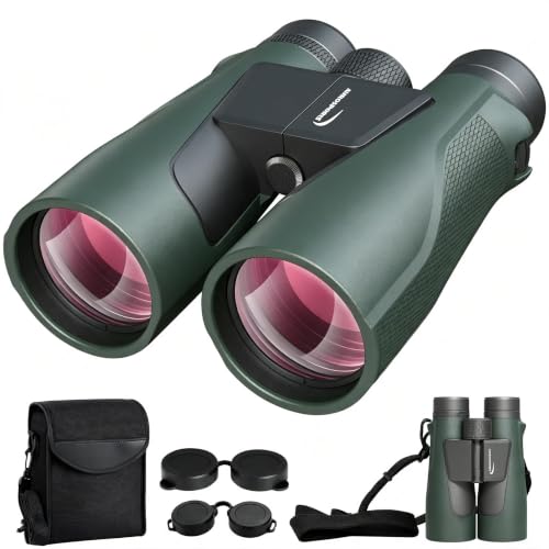 Aurosports 15x56 Binoculars for Adults - High Powered Bird Watching BAK4 & FMC Large Lens Clear Low Light Vision, Hunting Hiking Cruise Ship Men Gift