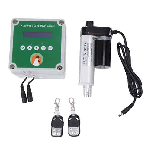 Automatic Chicken Coop Door Opener Kit with Remote Control and Time Setting, Poultry House Accessories for Home Farmer