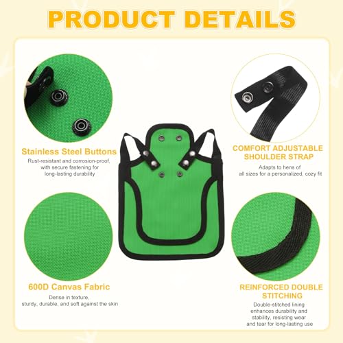 M METERXITY 4-Pack Chicken Saddle for Hens, 9.8 Inch Canvas Chicken Apron Back Protector with Adjustable Strap for Protecting Bird Back Feathers, Poultry Saver [Mixing 4 Styles C] - color: Neon Green/Grass Green/Burgundy/Lavender