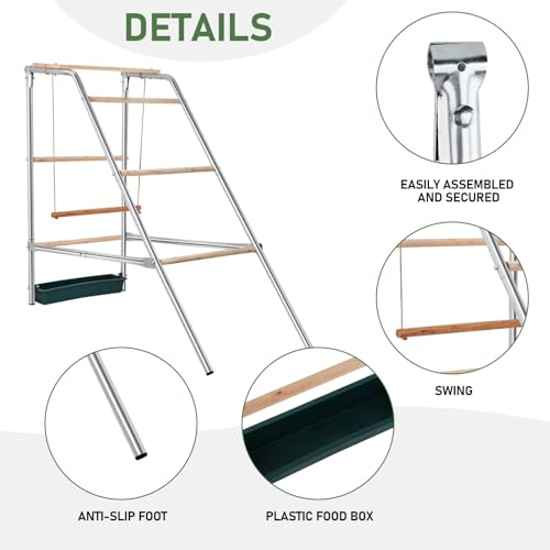 Chicken Coop Roosting Perch, Chicken Bars Roosting Ladder with Leg Bands for Perch, Backyard Poultry, Farm