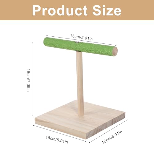 Bird Training Stand, Rough Surfaced Quartz Bird Perches | for Paw Grinding Clean Stick Exercise, Portable Tabletop Surfaced Parrot Parakeet Perches for Conure Macaws