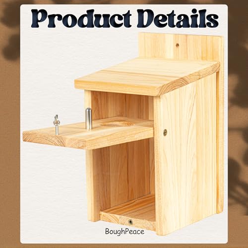 Wooden Bird Houses for Outside Birdhouses Nest Bluebird House for Cardinals Finch Wren Swallow for Garden Viewing 1A# - size: 5inch×5inch×9inch